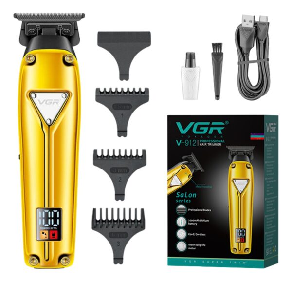 Máquina Trimmer Profesional Barbería VGR V-912 Metal Usb