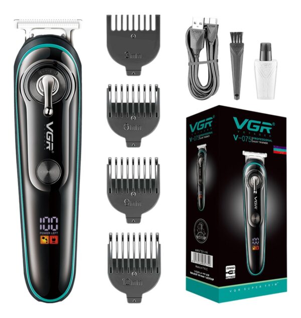 Máquina Patillera Profesional Trimmer VGR V-075 Usb T-Blade