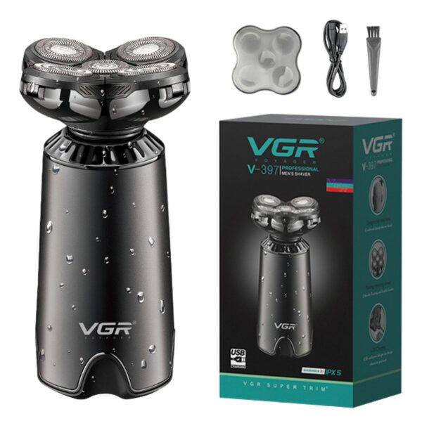 Afeitadora Eléctrica Hombre Shaver VGR V-397 Portatil IPX5