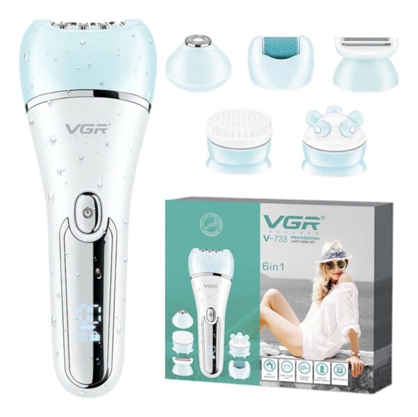 Depiladora Eléctrica Mujer Facial 6 en 1 VGR V-733 Usb IPX7