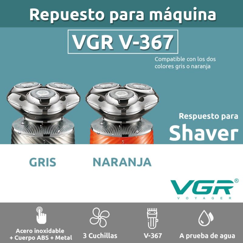 Alternative view of Repuesto Afeitadora Eléctrica Grooming Kit 3en1 VGR V-391