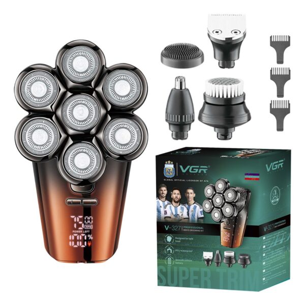 Grooming Set Afeitadora Electrica Hombre VGR V-327 5en1 IPX7 AFA