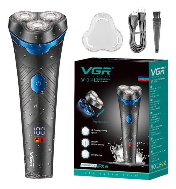Afeitadora Eléctrica Hombre Shaver VGR V-314 Magnética IPX6