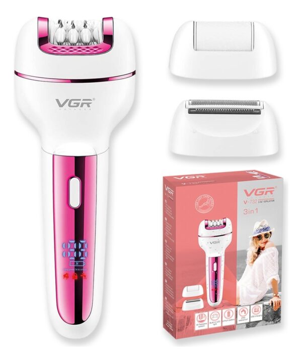 Depiladora Eléctrica Mujer Afeitadora Callos 3en1 VGR V-732