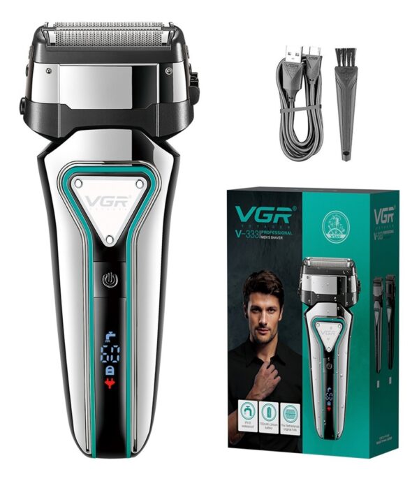Afeitadora Eléctrica Trimmer 2en1 VGR V-333 Triple Hoja IPX6