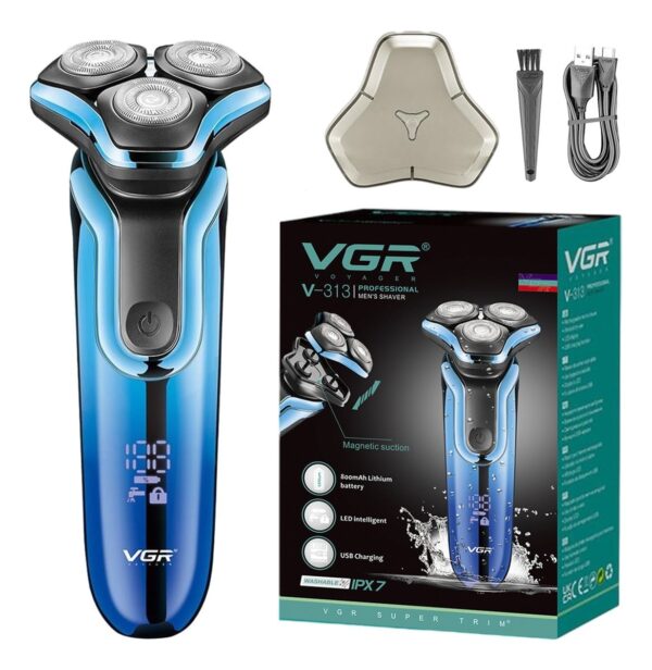 Afeitadora Eléctrica Hombre Shaver Barba Vgr V-313 Usb Ipx7
