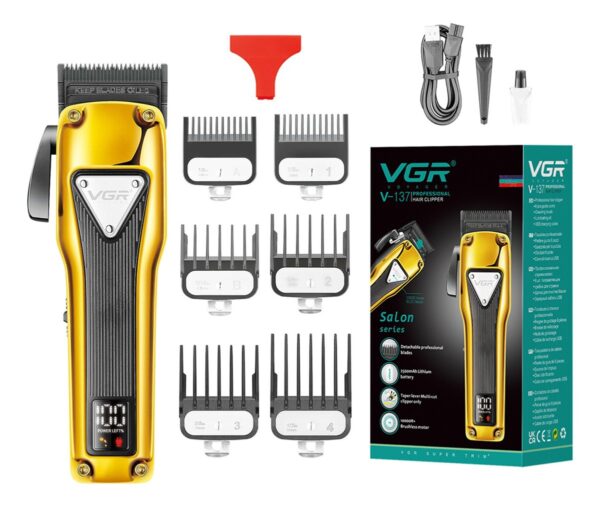 Cortadora de Pelo VGR V-137 Metal 6 Guías Motor Brushless