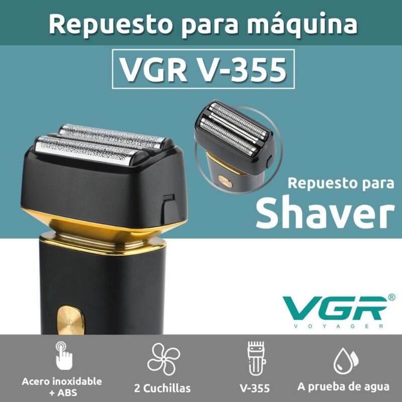Alternative view of Repuesto Afeitadora Eléctrica 2en1 Trimmer Vgr V-355 Usb