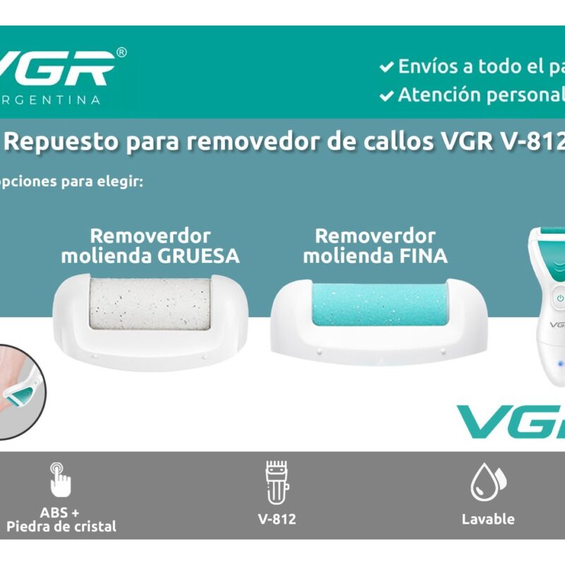 Alternative view of Repuesto Exfoliador Pies Callos Electrico Vgr V-812