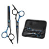 Tijeras Peluqueria Kit Vgr De Corte Entresacado Y De Pulir Azul