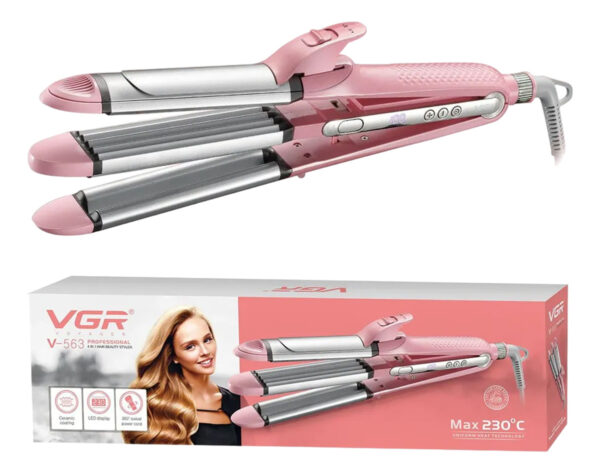 Planchita pelo 4en1 rizador ondas vgr v-563 ceramica 230°