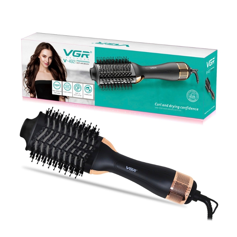 Cepillo secador alisador voluminizador vgr v-492 1000w 220v