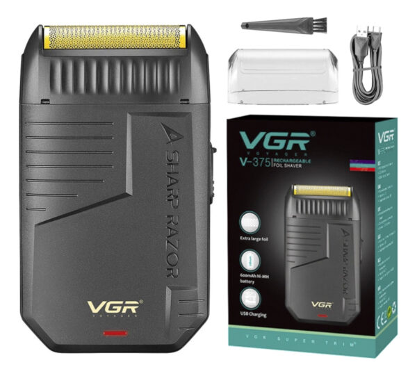 Máquina Afeitar shaver Eléctrica 2en1 Patillera VGR V-375
