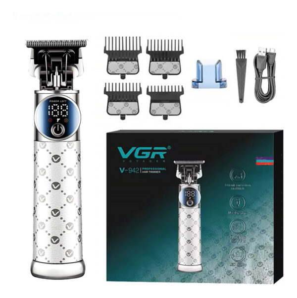Cortadora Pelo Trimmer Profesional VGR V-942 Metal Turbo Luz