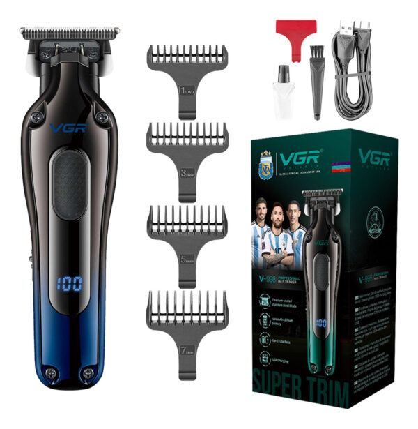 Máquina Corta Pelo Trimmer acero titanio VGR V-998 Usb AFA