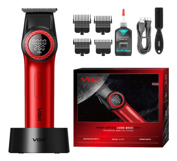 Cortadora Pelo Trimmer Pro VGR V-977 Luz Motor BLDC 8000rpm
