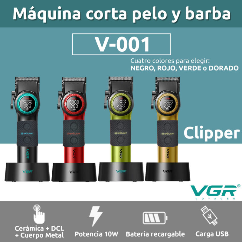 Alternative view of Máquina Barbería Profesional Corta Pelo Vgr V-001 9000 Rpm