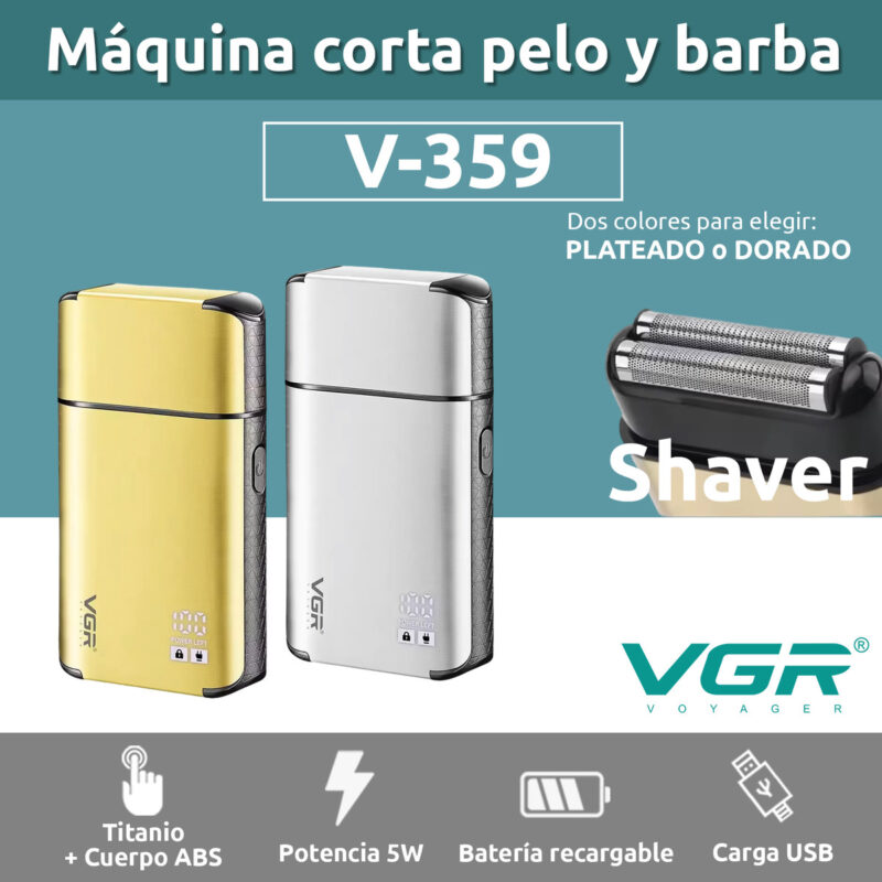 Alternative view of Rasuradora Eléctrica VGR V-359 titanio 8000rpm Ideal Viaje