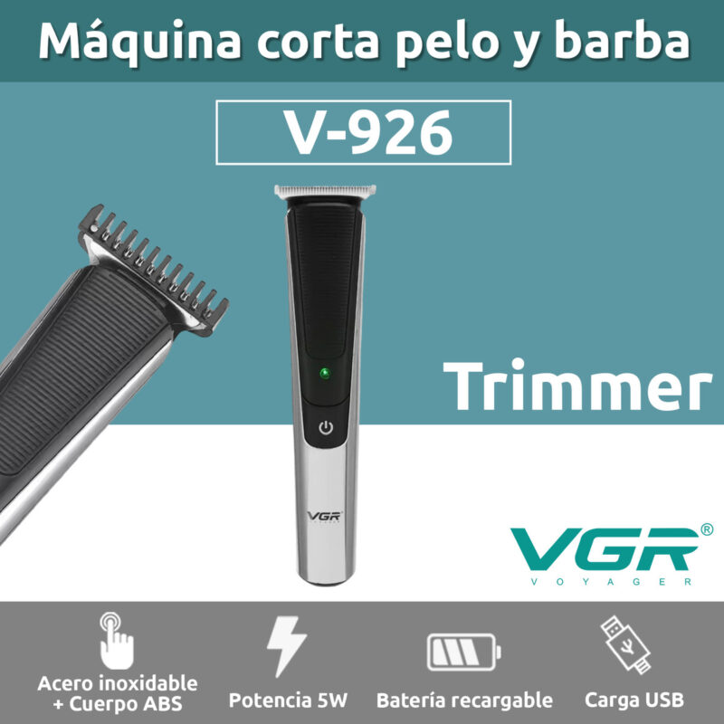 Alternative view of Máquina Cortar Pelo Trimmer Profesional VGR V-926 7500rpm Uv