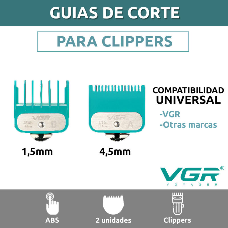 Alternative view of Peines Guía Corte maquina clipper Barbería VGR 1.5 y 4.5mm