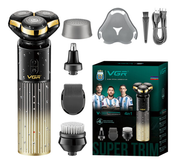 Afeitadora Eléctrica Hombre 4en1 trimmer VGR V-388 AFA usb