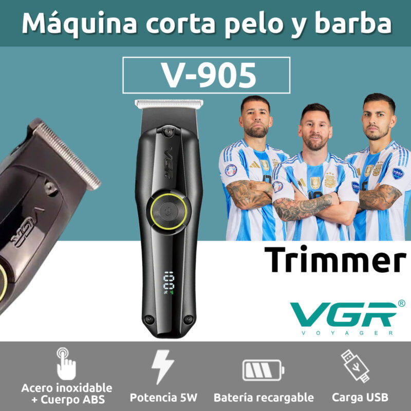 Alternative view of Cortadora Pelo Trimmer Patillera Vgr V-905 Turbo 6000 Rpm