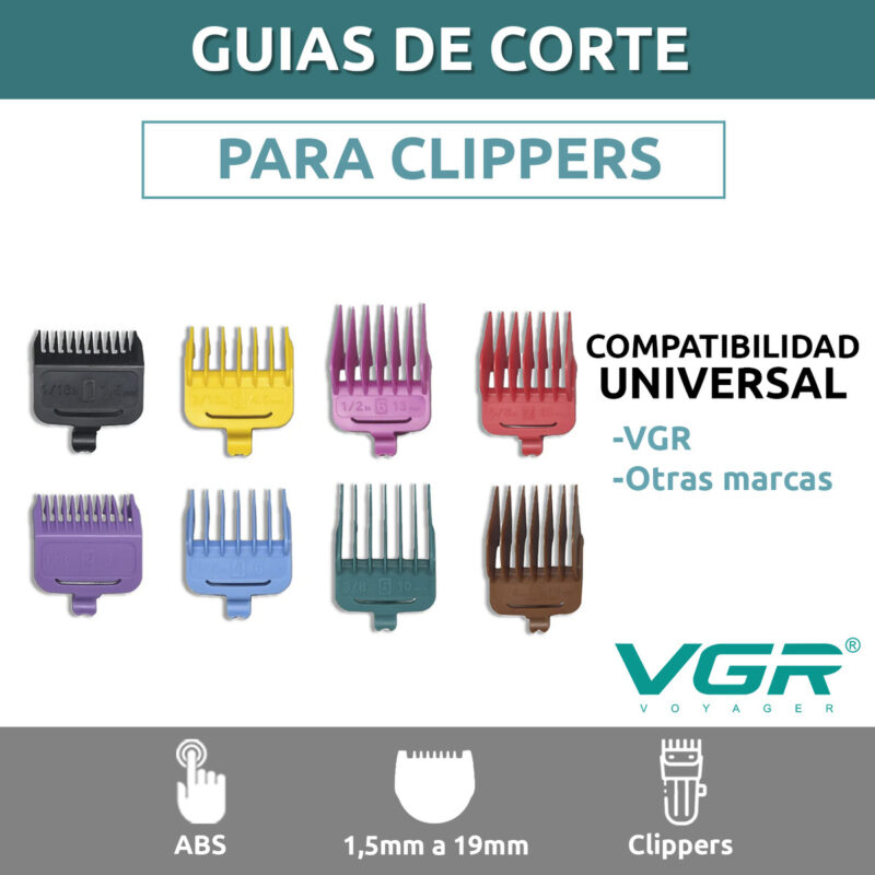 Alternative view of Set Peines De Alza Multicolor Guia Vgr X8 1,5 A 19mm