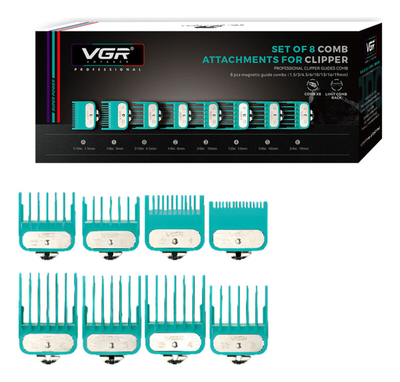 Set Peines De Alza Premium Guia Vgr X8 1,5 A 19mm Magnéticos