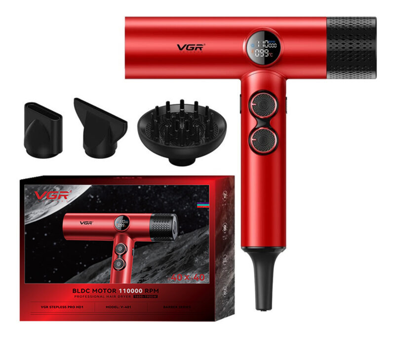 Secador De Pelo Profesional Vgr V-401 110000rpm Frío Calor