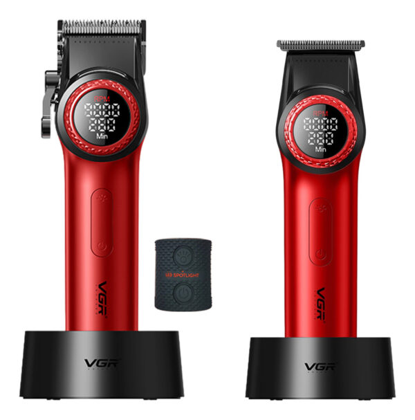 Combo Vgr Barbería Profesional Clipper V-001 + Trimmer V-977