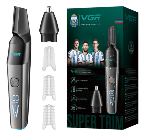 Trimmer Nariz Oído Corporal Nasal 2en11 Vgr V-603 Turbo Ipx5