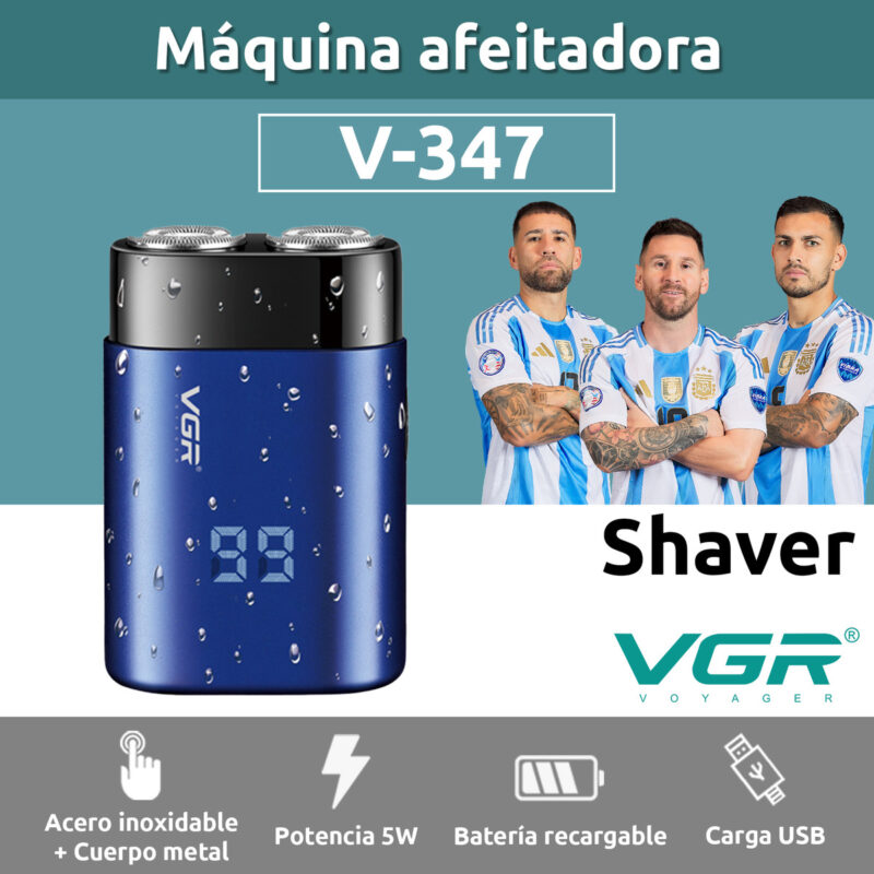 Alternative view of Afeitadora Eléctrica Hombre Shaver Vgr V-347 Ipx7 Metal