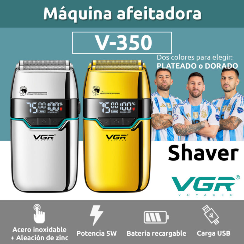 Alternative view of Afeitadora Eléctrica Hombre Vgr V-350 Ideal Cabeza 7500 Rpm