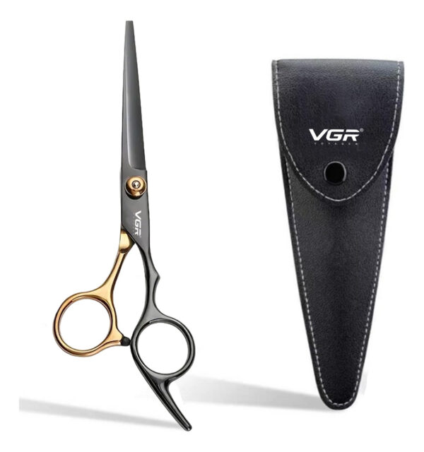 Tijera Barbería Peluquería Corte Recto Profesional Vgr Funda