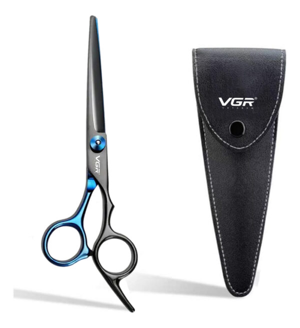 Tijera Barbería Peluquería Corte Recto Profesional Vgr Funda