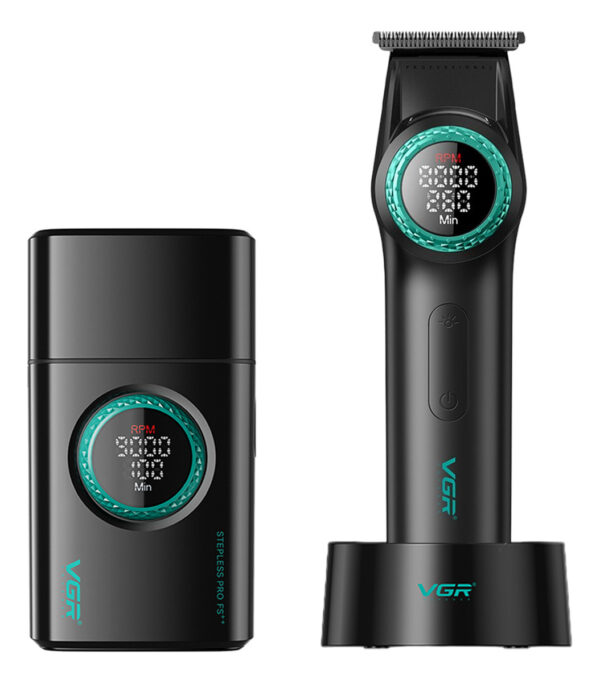 Combo Vgr Barbería Profesional Trimmer V-977 + Shaver V-377