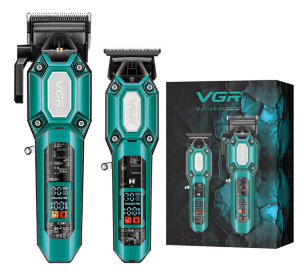 Combo Vgr Maquina Corte Pelo V-600 + Trimmer V-900 7000rpm