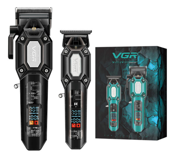 Combo Vgr Maquina Corte Pelo V-600 + Trimmer V-900 7000rpm