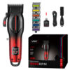 Máquina Cortar Pelo VGR V-026 Pro 9000 RPM Cerámica DLC Color Rojo
