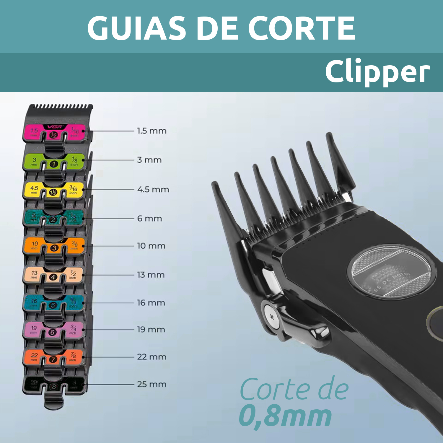 Máquina Cortar Pelo Vgr V-880c Cerámica Motor Rotatech Bldc 7200rpm Color Negro - Image 8