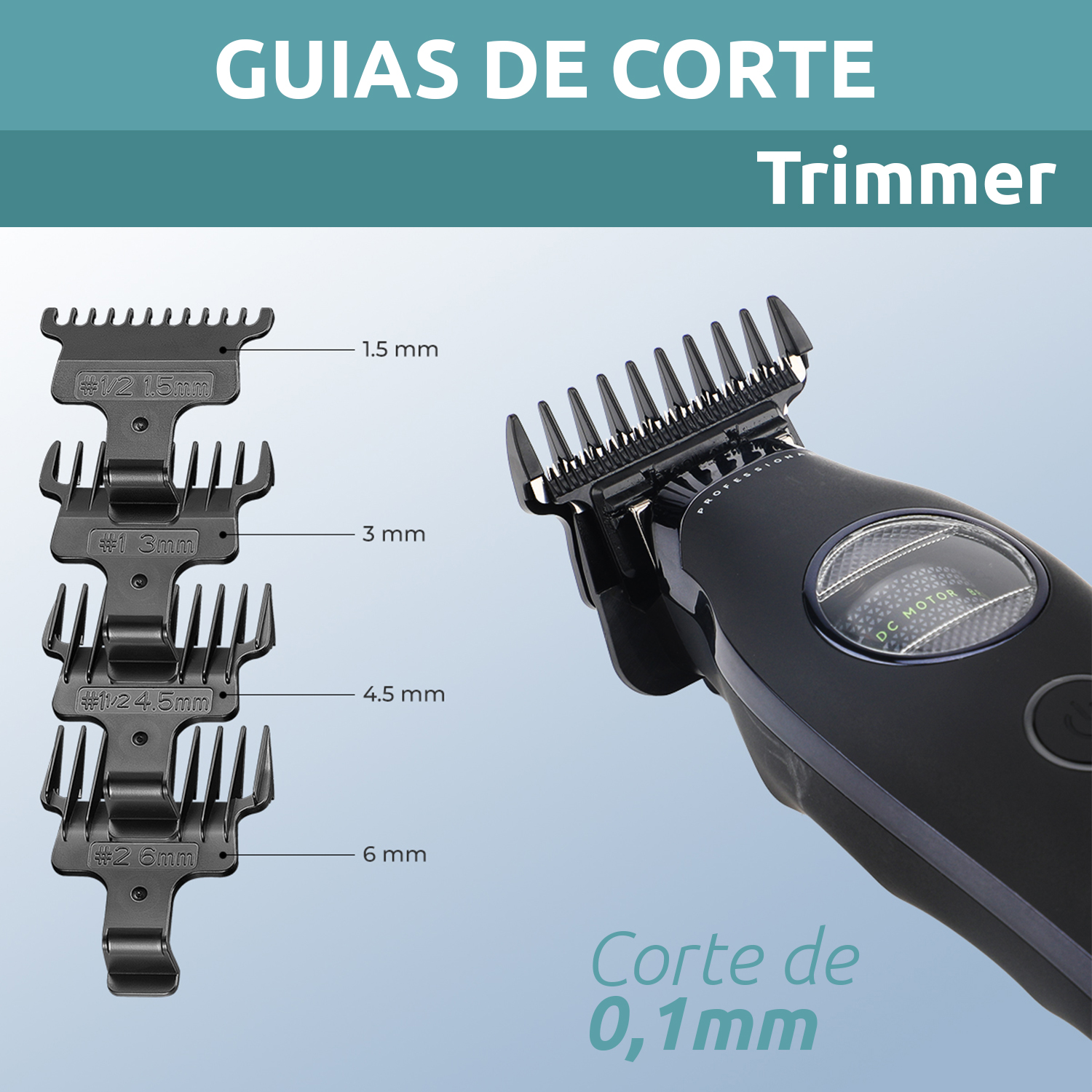 Maquina de cortar Pelo Patillera Trimmer Vgr V-880t Rotatech Bldc 7200RPM Color Negro - Image 8