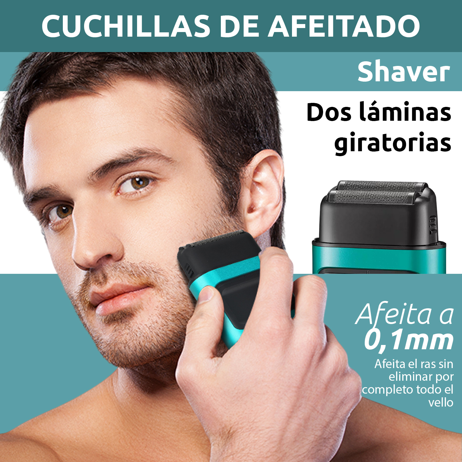 Maquina Corta Pelo Rasuradora Titanio Recargable VGR V-307 Color Verde - Image 6