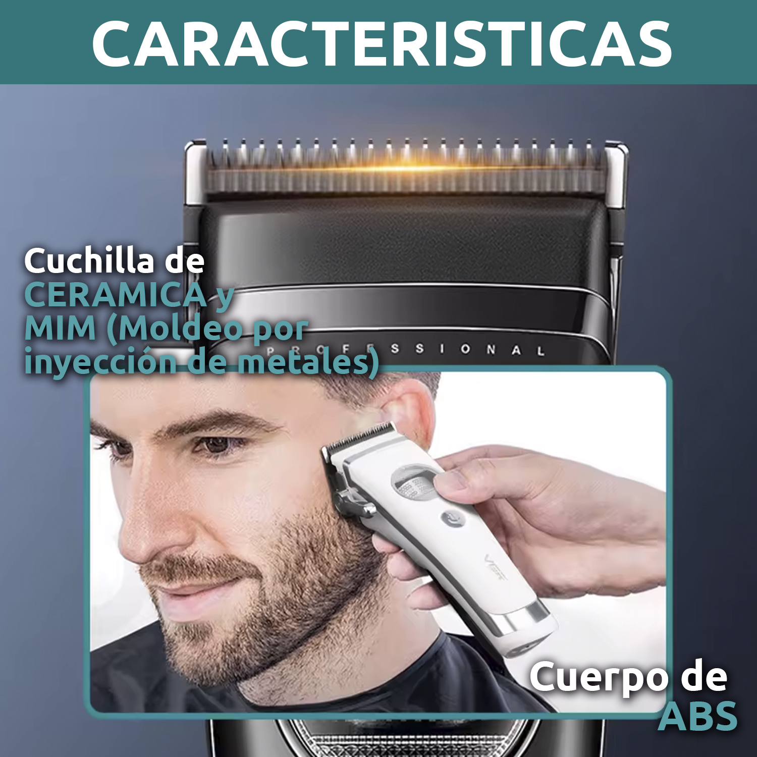 Máquina Cortar Pelo Vgr V-880c Cerámica Motor Rotatech Bldc 7200rpm Color Negro - Image 9