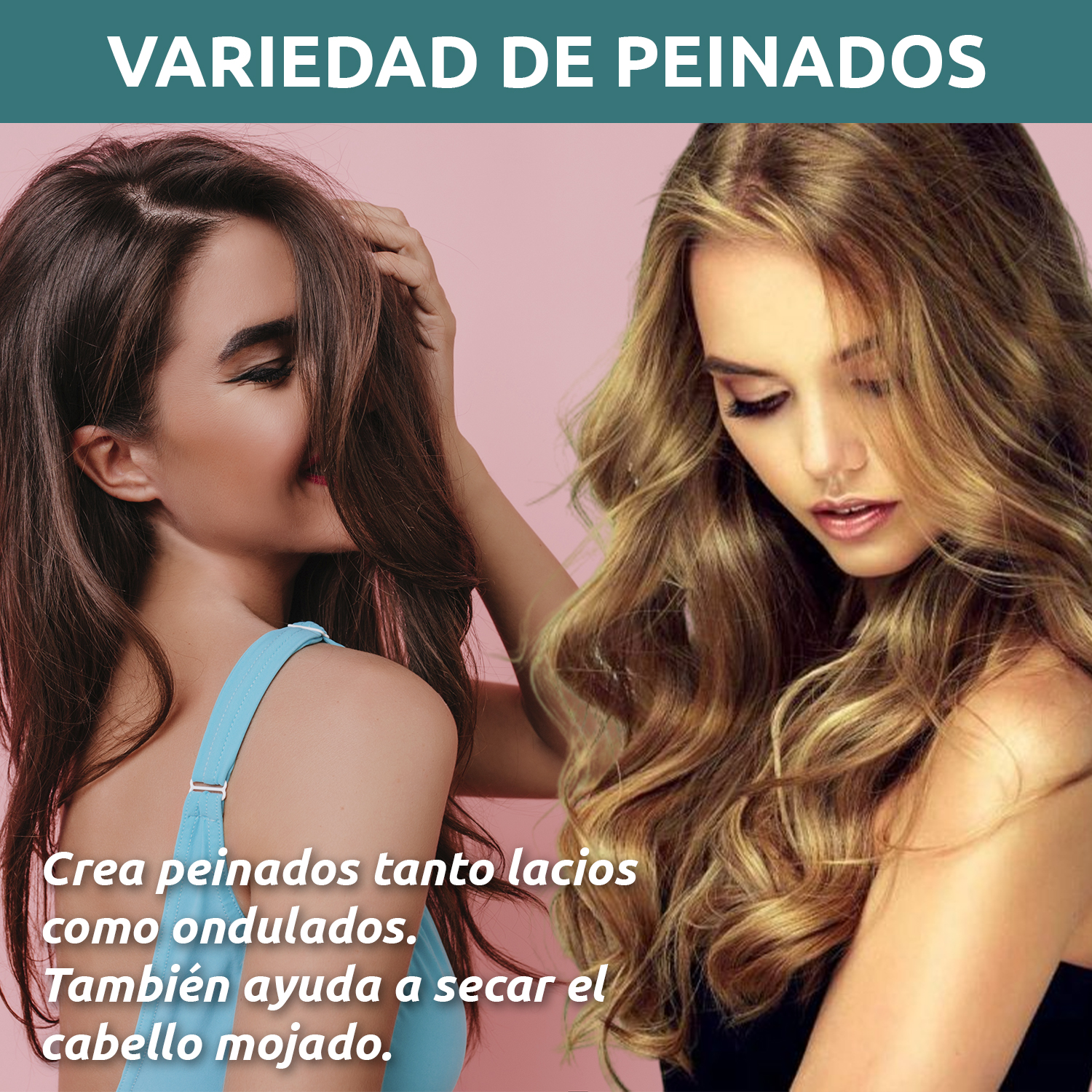 Cepillo Secador Cabello Giratorio VGR V-494 2 Velocidades Color Rosa - Image 7