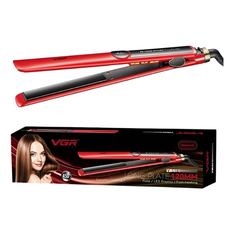 Planchita Pelo Vgr V-518 Led 2en1 Profesional Cerámica 230°c