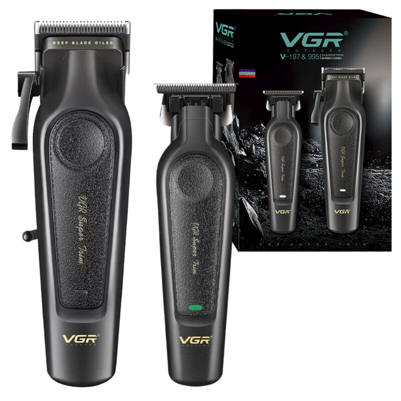 Maquina Corta Pelo Barba Trimmer Vgr V-197 y V-995 Inalámbrica Usb Color Negro