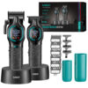 Set Maquina De Cortar Pelo Clipper+ Patillera Vgr V-886 S2 Grip 9000rpm Color Verde
