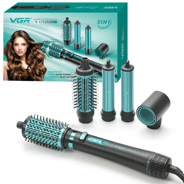 Cepillo Secador Alisador Voluminizador Vgr V-475 Color Verde