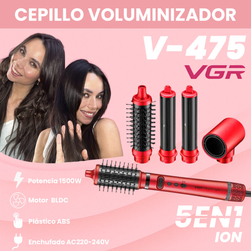 Alternative view of Cepillo Secador Alisador Voluminizador Vgr V-475 Color Rojo
