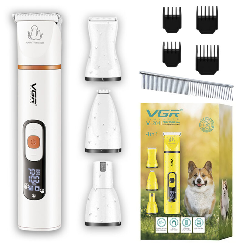 Maquina de Cortar Pelo Uñas Mascotas VGR V-204 Inalámbrica Color Blanco